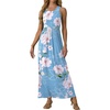 image:imageGRECERELLE Womens Summer Sleeveless Casual Long Tank Maxi Dress with Pockets XS3XLFloral Light Blue