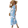 image:imageGRECERELLE Womens Summer Sleeveless Casual Long Tank Maxi Dress with Pockets XS3XLFloral Light Blue
