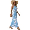 image:imageGRECERELLE Womens Summer Sleeveless Casual Long Tank Maxi Dress with Pockets XS3XLFloral Light Blue