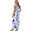 image:imageGRECERELLE Womens Summer Sleeveless Casual Long Tank Maxi Dress with Pockets XS3XLFloral White Ink Blue