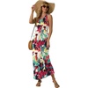 image:imageGRECERELLE Womens Summer Sleeveless Casual Long Tank Maxi Dress with Pockets XS3XLFloral White Ink Red