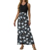 image:imageGRECERELLE Womens Summer Sleeveless Casual Long Tank Maxi Dress with Pockets XS3XLFloral White Lily