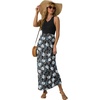 image:imageGRECERELLE Womens Summer Sleeveless Casual Long Tank Maxi Dress with Pockets XS3XLFloral White Lily