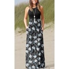 image:imageGRECERELLE Womens Summer Sleeveless Casual Long Tank Maxi Dress with Pockets XS3XLFloral White Lily