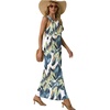 image:imageGRECERELLE Womens Summer Sleeveless Casual Long Tank Maxi Dress with Pockets XS3XLFloral White Monotherapy