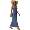 image:imageGRECERELLE Womens Summer Sleeveless Casual Long Tank Maxi Dress with Pockets XS3XLGray Blue