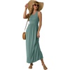 image:imageGRECERELLE Womens Summer Sleeveless Casual Long Tank Maxi Dress with Pockets XS3XLHaze Blue