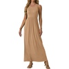 image:imageGRECERELLE Womens Summer Sleeveless Casual Long Tank Maxi Dress with Pockets XS3XLKhaki
