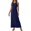 image:imageGRECERELLE Womens Summer Sleeveless Casual Long Tank Maxi Dress with Pockets XS3XLNavy Blue