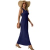 image:imageGRECERELLE Womens Summer Sleeveless Casual Long Tank Maxi Dress with Pockets XS3XLNavy Blue