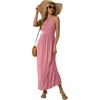 image:imageGRECERELLE Womens Summer Sleeveless Casual Long Tank Maxi Dress with Pockets XS3XLPink