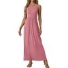 image:imageGRECERELLE Womens Summer Sleeveless Casual Long Tank Maxi Dress with Pockets XS3XLPink