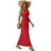 image:imageGRECERELLE Womens Summer Sleeveless Casual Long Tank Maxi Dress with Pockets XS3XLRed