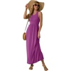 image:imageGRECERELLE Womens Summer Sleeveless Casual Long Tank Maxi Dress with Pockets XS3XLRose Purple