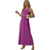 image:imageGRECERELLE Womens Summer Sleeveless Casual Long Tank Maxi Dress with Pockets XS3XLRose Purple