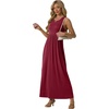 image:imageGRECERELLE Womens Summer Sleeveless Casual Long Tank Maxi Dress with Pockets XS3XLWine Red