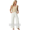 image:imageGRECERELLE Womens Summer Sleeveless V Neck Sweater Vest Knit Tank TopAbeige