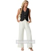image:imageGRECERELLE Womens Summer Sleeveless V Neck Sweater Vest Knit Tank TopAblack