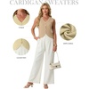 image:imageGRECERELLE Womens Summer Sleeveless V Neck Sweater Vest Knit Tank TopApricot