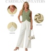 image:imageGRECERELLE Womens Summer Sleeveless V Neck Sweater Vest Knit Tank TopArmy Green