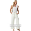 image:imageGRECERELLE Womens Summer Sleeveless V Neck Sweater Vest Knit Tank TopAwhite