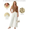 image:imageGRECERELLE Womens Summer Sleeveless V Neck Sweater Vest Knit Tank TopBrown