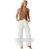 image:imageGRECERELLE Womens Summer Sleeveless V Neck Sweater Vest Knit Tank TopBrown