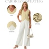 image:imageGRECERELLE Womens Summer Sleeveless V Neck Sweater Vest Knit Tank TopButter Yellow