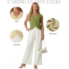 image:imageGRECERELLE Womens Summer Sleeveless V Neck Sweater Vest Knit Tank TopDill Green