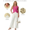 image:imageGRECERELLE Womens Summer Sleeveless V Neck Sweater Vest Knit Tank TopHot Pink