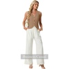 image:imageGRECERELLE Womens Summer Sleeveless V Neck Sweater Vest Knit Tank TopKhaki