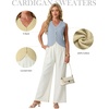 image:imageGRECERELLE Womens Summer Sleeveless V Neck Sweater Vest Knit Tank TopLight Blue