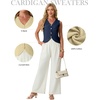 image:imageGRECERELLE Womens Summer Sleeveless V Neck Sweater Vest Knit Tank TopNavy Blue