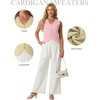 image:imageGRECERELLE Womens Summer Sleeveless V Neck Sweater Vest Knit Tank TopPink White