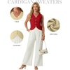 image:imageGRECERELLE Womens Summer Sleeveless V Neck Sweater Vest Knit Tank TopRed