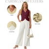 image:imageGRECERELLE Womens Summer Sleeveless V Neck Sweater Vest Knit Tank TopWine Red