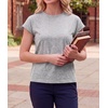 image:imageGRECERELLE Womens Summer Tops Cap Sleeve Crew Neck Basic TShirtLight Grey