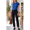 image:imageGRECERELLE Womens Summer Tops Cap Sleeve Crew Neck Basic TShirtRoyal Blue