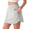 image:imageGRECERELLE 2026 Summer Dolphin Active Skirts for Golf Tennis Hiking Cycling Workout Casual Shorts with 4 PocketsVgwhite Gray