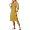 image:imageGRECERELLE 2026 Womens Summer Casual WrinkleFree Midi Dress with PocketsGinger