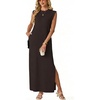 image:imageGRECERELLE 2026 Womens Summer Fall Shift Sweater Maxi Dress with PocketsDark Coffee