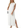 image:imageGRECERELLE 2026 Womens Summer Fall Shift Sweater Maxi Dress with PocketsWhite
