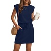 image:imageGRECERELLE 2026 Womens Summer Tie Waist Casual T Shirt Dress with PocketsNavy Blue