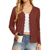 image:imageGRECERELLE Cardigan Sweaters for Women Lightweight 2026 Fall OutfitsRust Red