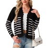 Striped Black White