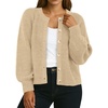 image:imageGRECERELLE Chunky Knit Cardigan Sweaters for Women 2026 Fall OutfitsApricot