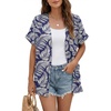 Dark Blue Palm Leaf