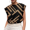 image:imageGRECERELLE Women 2026 Cap Sleeve Tops Summer Casual Tee Shirt Loose Crew Neck Basic Tank Trendy Work Vacation Outfits S2XLBlack Rectangle