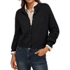 image:imageGRECERELLE Womens Cardigan Sweater Open Front Long Sleeve Crew Neck Button Down Knit Casual Jacket S2XL