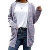 image:imageGRECERELLE Womens Fall Winter Long Sleeve Cardigans Sweater with Pockets30 Fp Color Cyan Pink